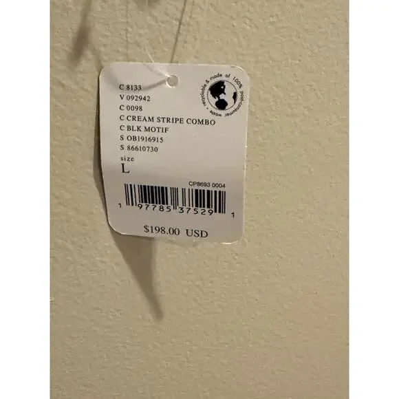 We The Free People Ryder Striped Leather Coat Jacket Black Large L NWT - Picture 7 of 7